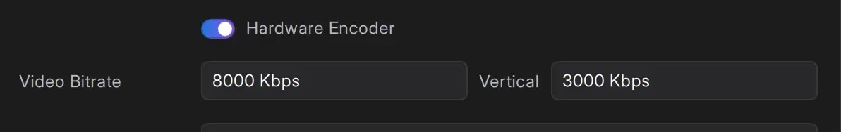 Main Canvas and Portrait Canvas Bitrate Fields