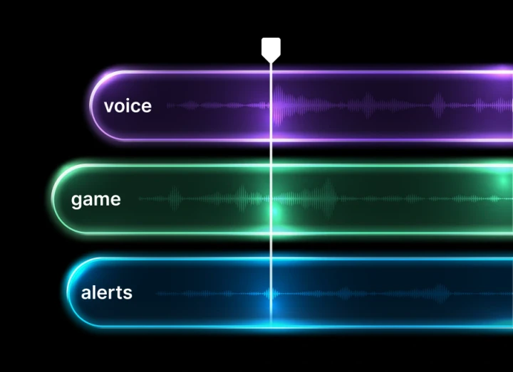 Meld Studio multitrack audio recording with separate voice, game, and alerts channels