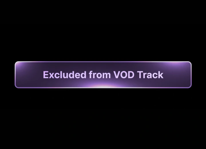 Meld Studio VOD track excluding copyrighted music from the recorded version