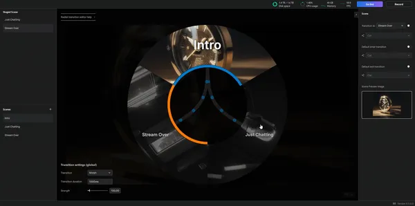 Re-designing Live Scene Switching and Transitions.