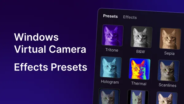 Introducing Virtual Camera and New Effects Presets