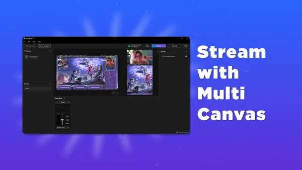 Go Live on Twitch and TikTok with Multi-Canvas in Meld Studio