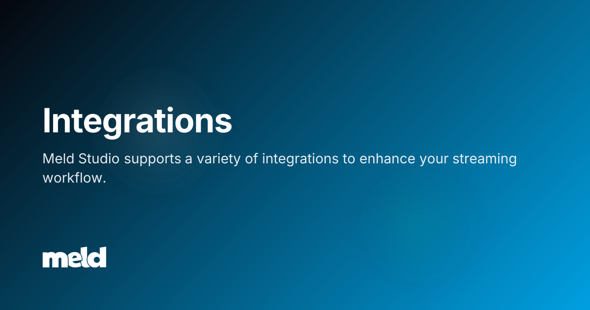 Integrations | Meld Studio Documentation