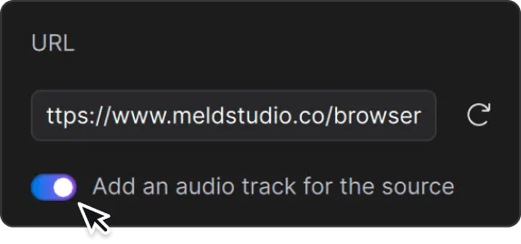 Adding an audio track for the Browser layer