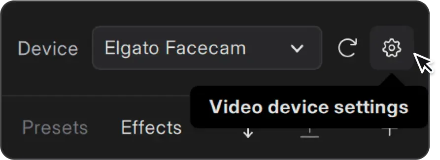 Video Device Settings