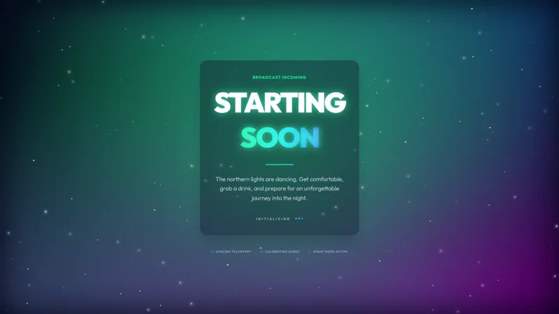 Aurora Borealis Starting Soon