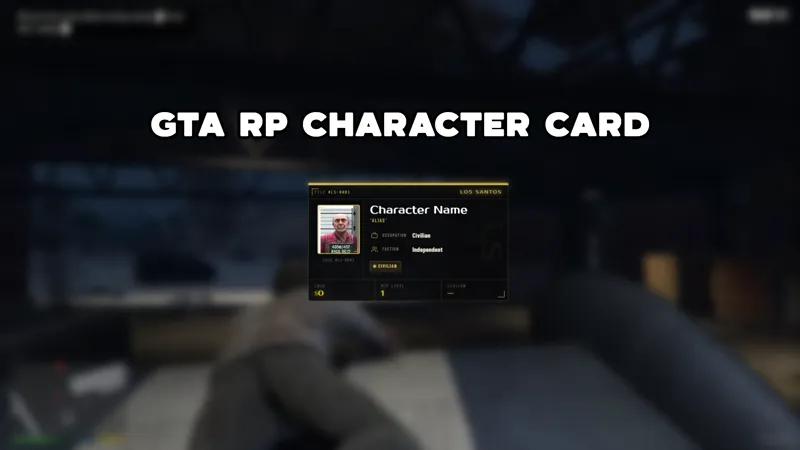 GTA RP Character Card Widget