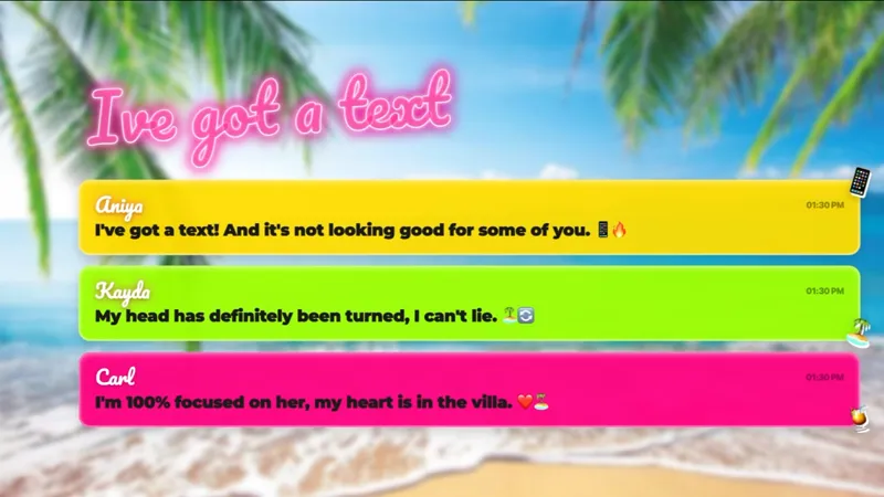 Love Island Inspired Chat Widget
