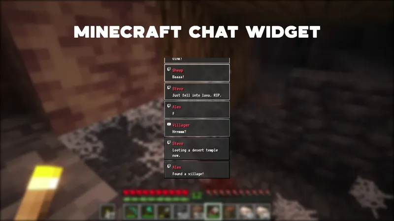 Minecraft Pixel-Style Stream Chat Widget