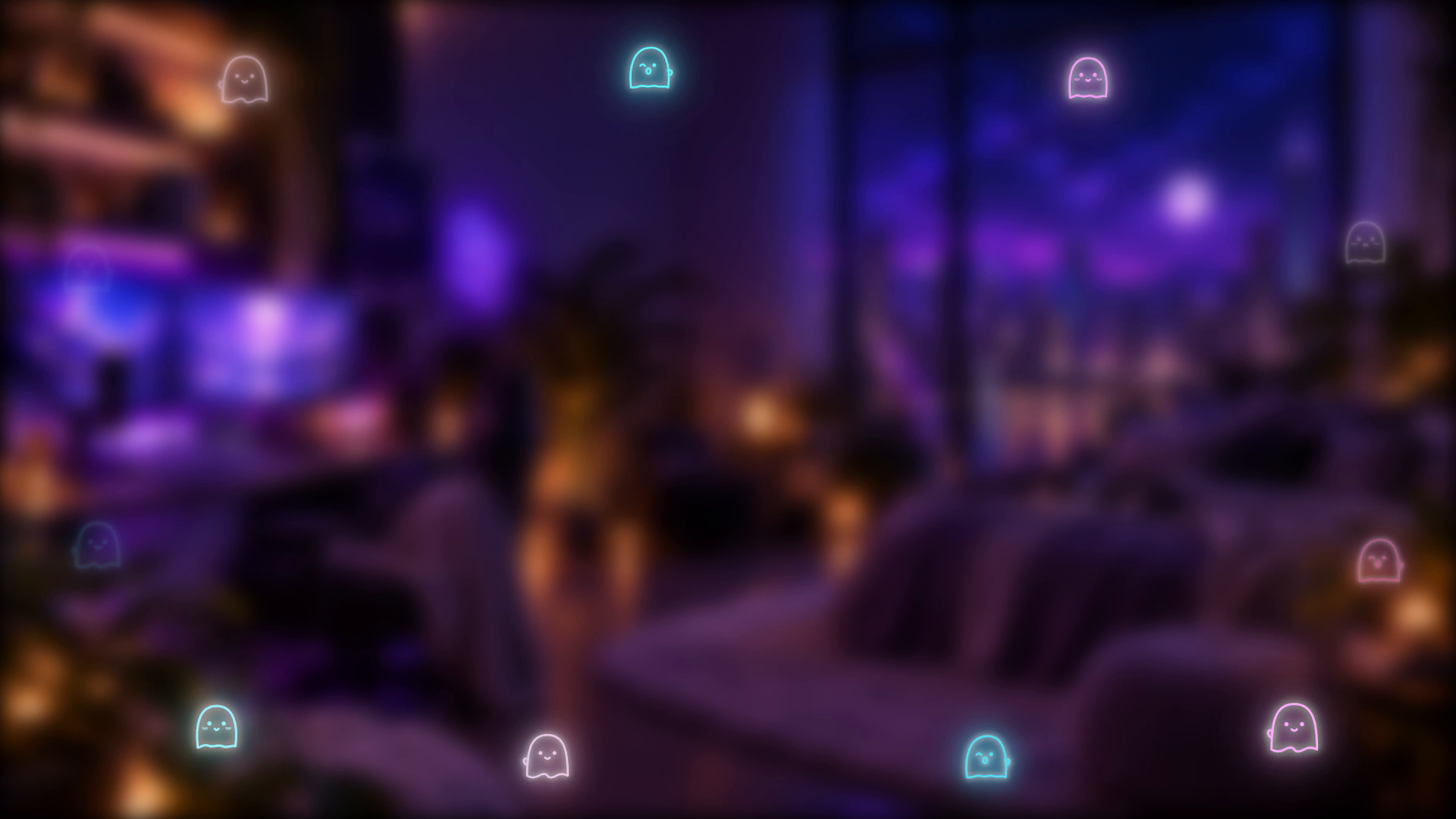Chat-Reactive Neon Ghosts