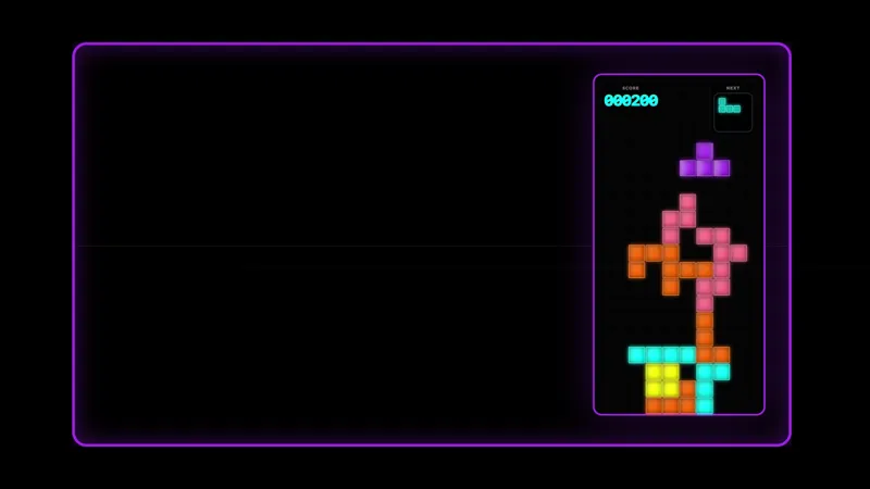 Neon Tetris Frame