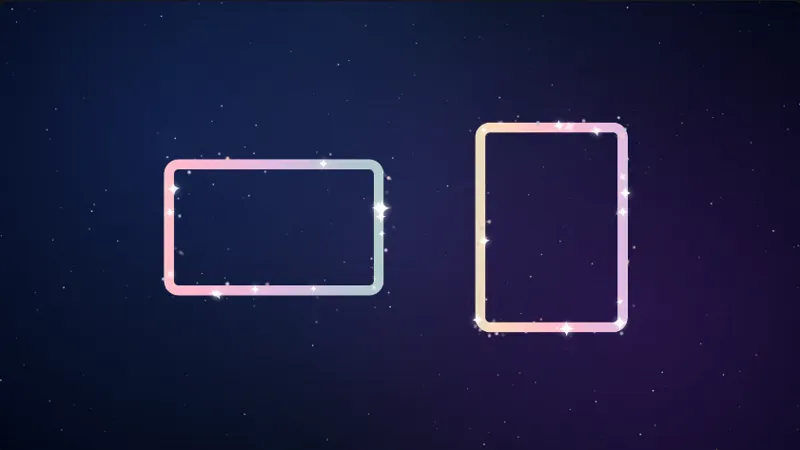 Pastel Starry Cam Border