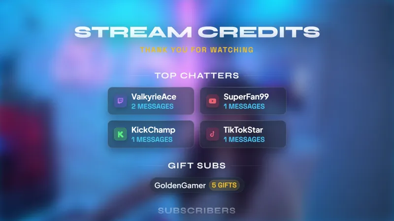 Stream End Credits