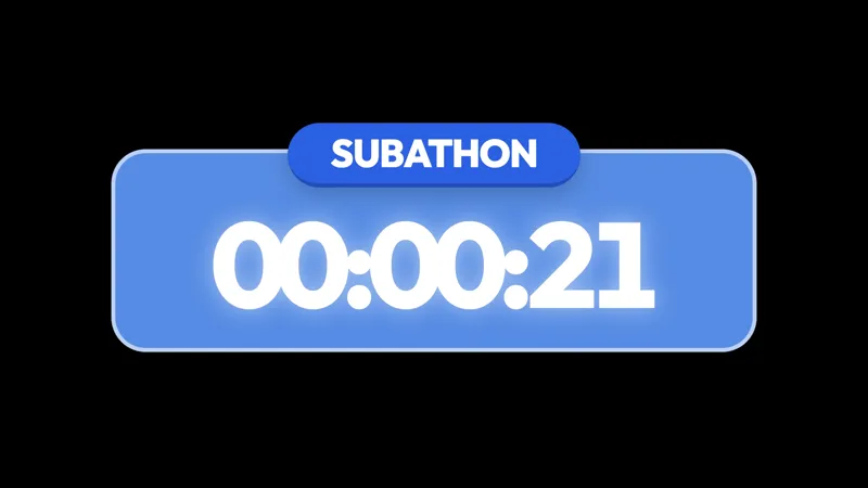 Clean Subathon Timer