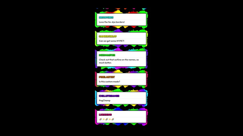 Tie-Dye Chat Widget