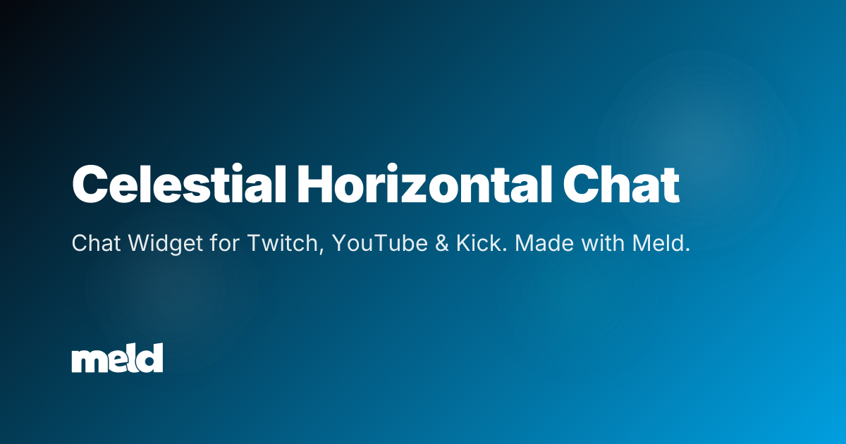 Free Celestial Horizontal Chat Bar for Twitch, YouTube, Kick | Meld Studio