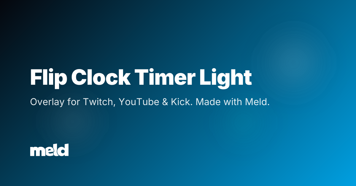 Free Flip Clock Countdown Timer Light Theme for Streams | Meld Studio