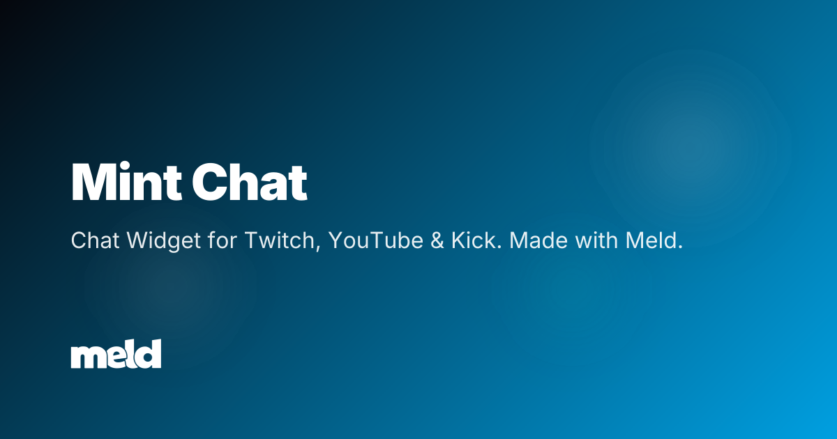 Free Minimal Mint Chat Bubble Overlay for Twitch & YouTube | Meld Studio